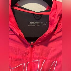 Nike Men's golf rain jacket M PINK/Grey